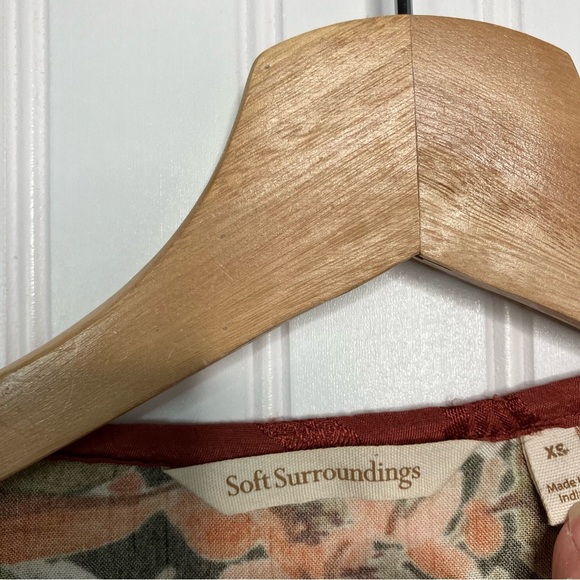 Soft Surroundings Bernadette Floral Open Front Cardigan XS - Picture 3 of 5